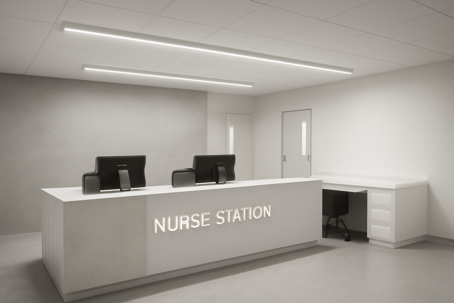 Healthcare - Nurse Station lighting environment