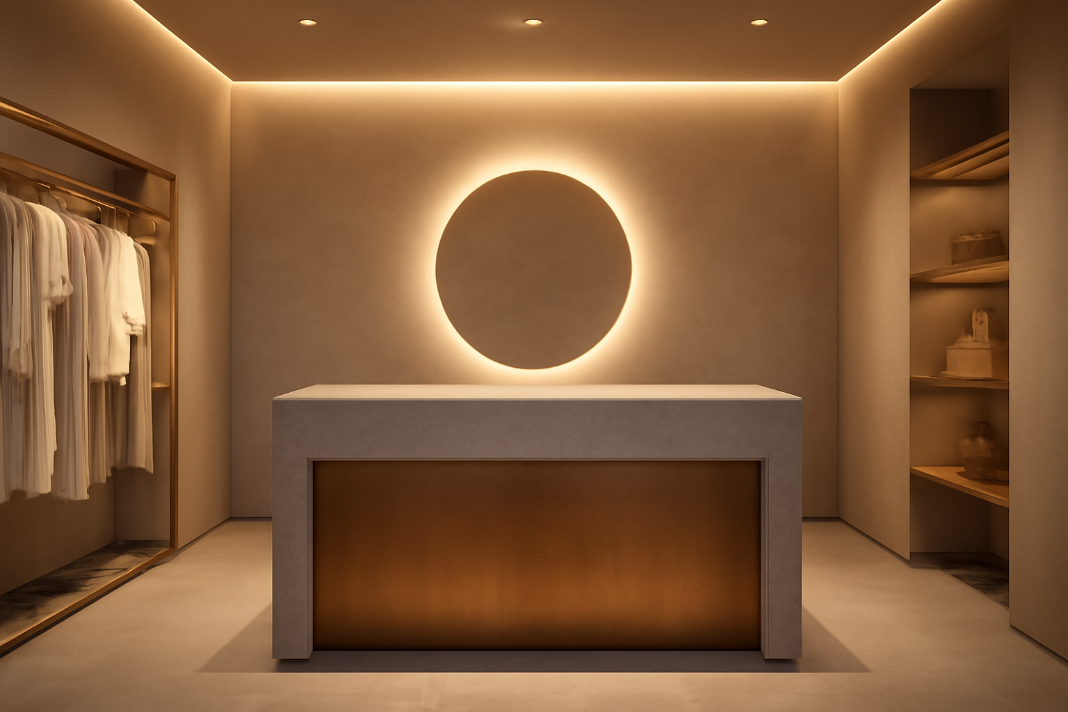 Retail - Cash Wrap lighting environment