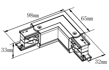 LUMISYS 4 Wires L Connector-Left (Black)
